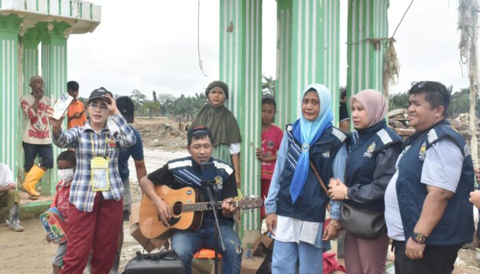 Magister Manajemen Pascasarjana UMSU Turut Pulihkan Trauma Korban Banjir Bandang Aceh Tamiang